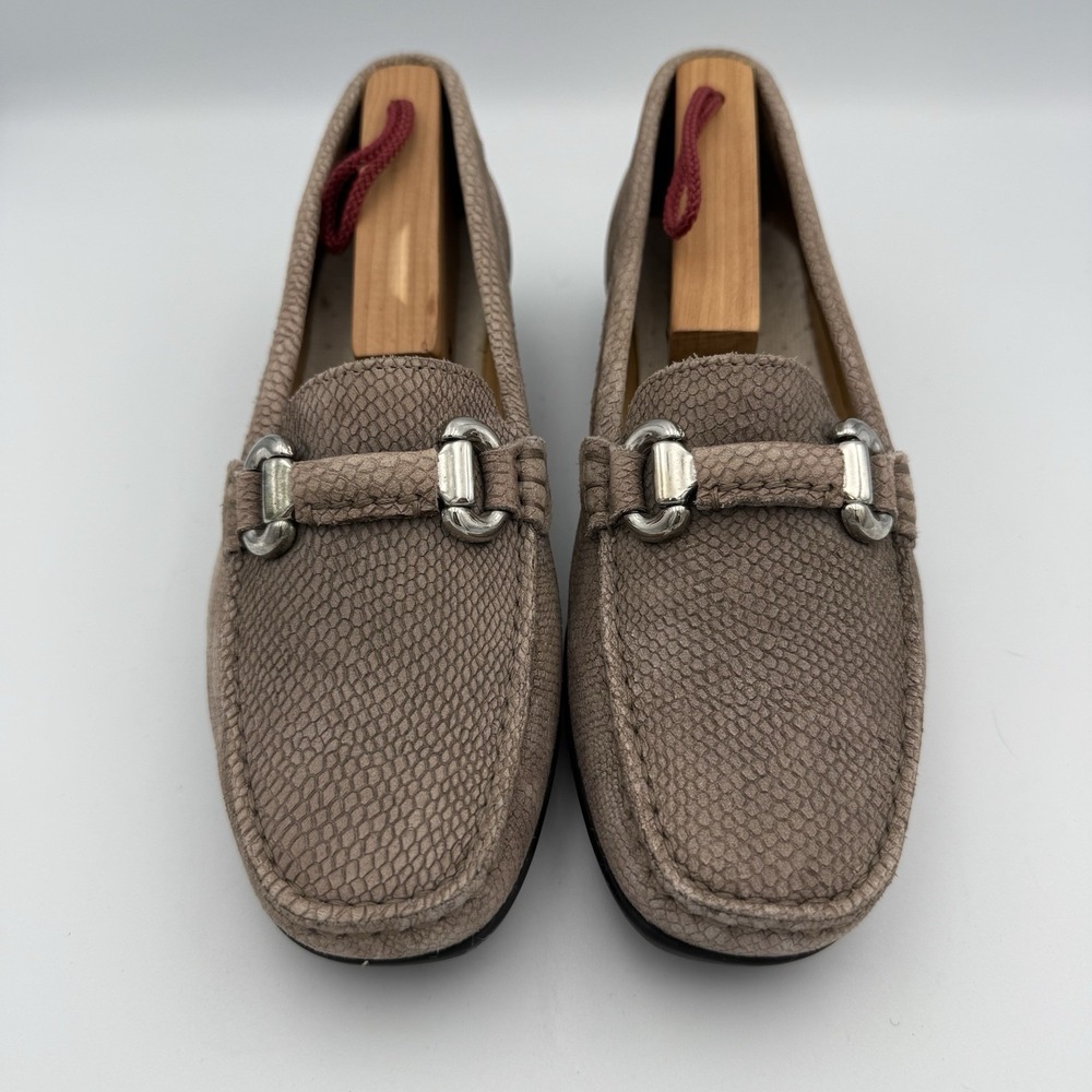 MEPHISTO Cool Air Suede Slip On Loafers Comfort Taupe Tan Women's Size 7.5